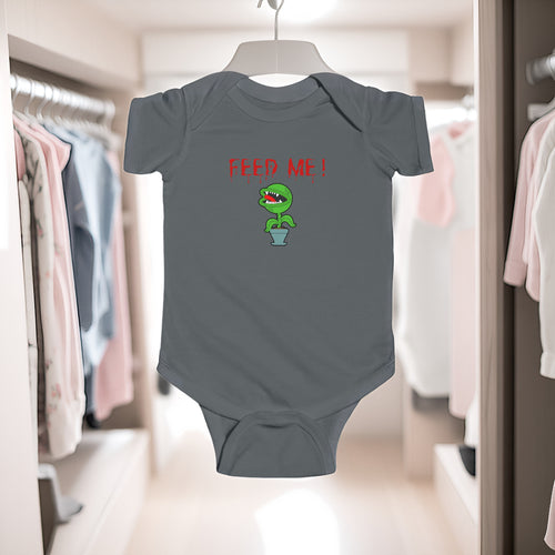 "Feed Me!" Baby Bodysuit – Cute Hungry horror plant Infant Onesie